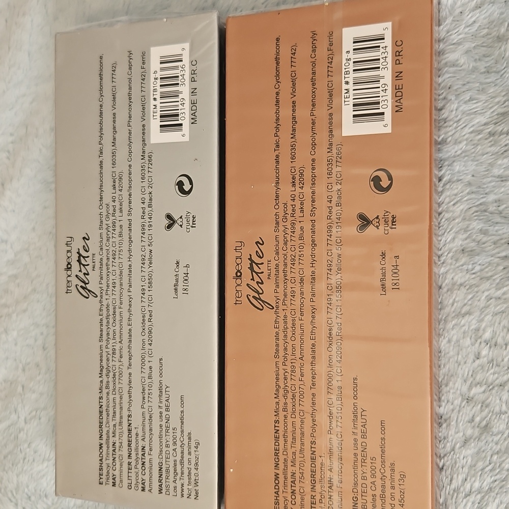 2 Glitter palettes rose gold and silver sealed nwt - Picture 2 of 4